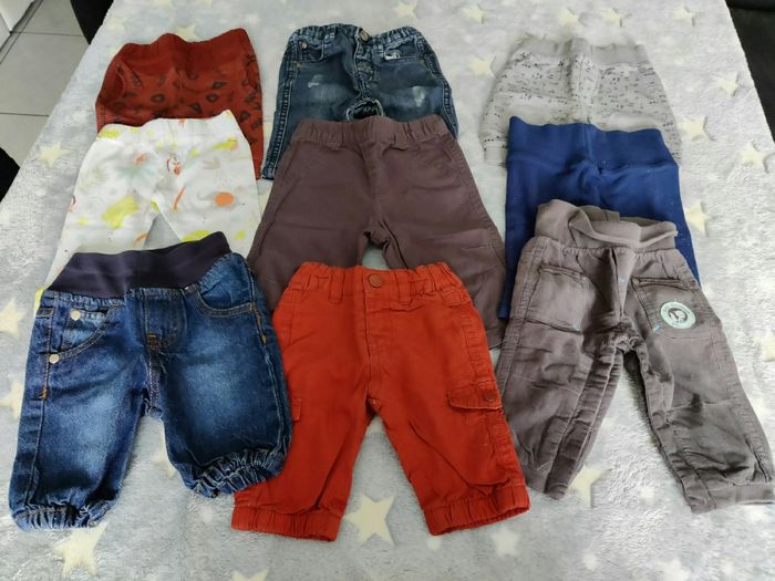 Lot de 9 pantalon garçon 1 mois