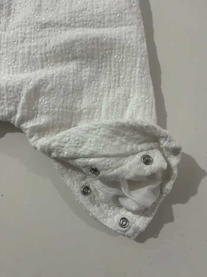 Combinaison bebe fille blanche - 3-6 mois - Zara - photo numéro 3