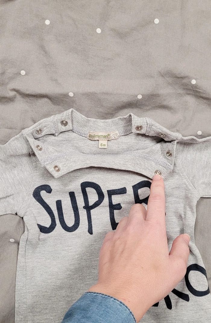 Lot de 3 t-shirts manches longues 6-9 mois – Confort et style pour petit bout - photo numéro 9