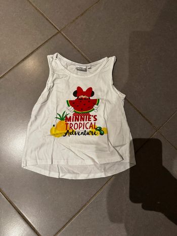 Débardeur - Disney / Minnie Mouse - Minnie’s tropical Adventure - Blanc- 5 ans
