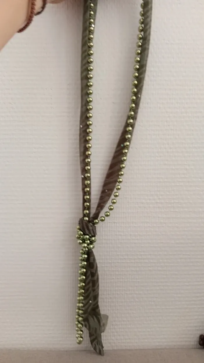 Foulard - collier 🔸 vert 🔄 - photo numéro 2