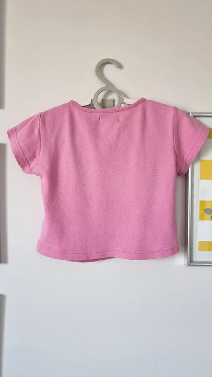 T-shirt rose astérisque idefix pailleté taille 3ans - photo numéro 3