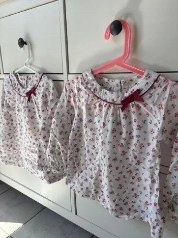 Deux blouses à fleurs
