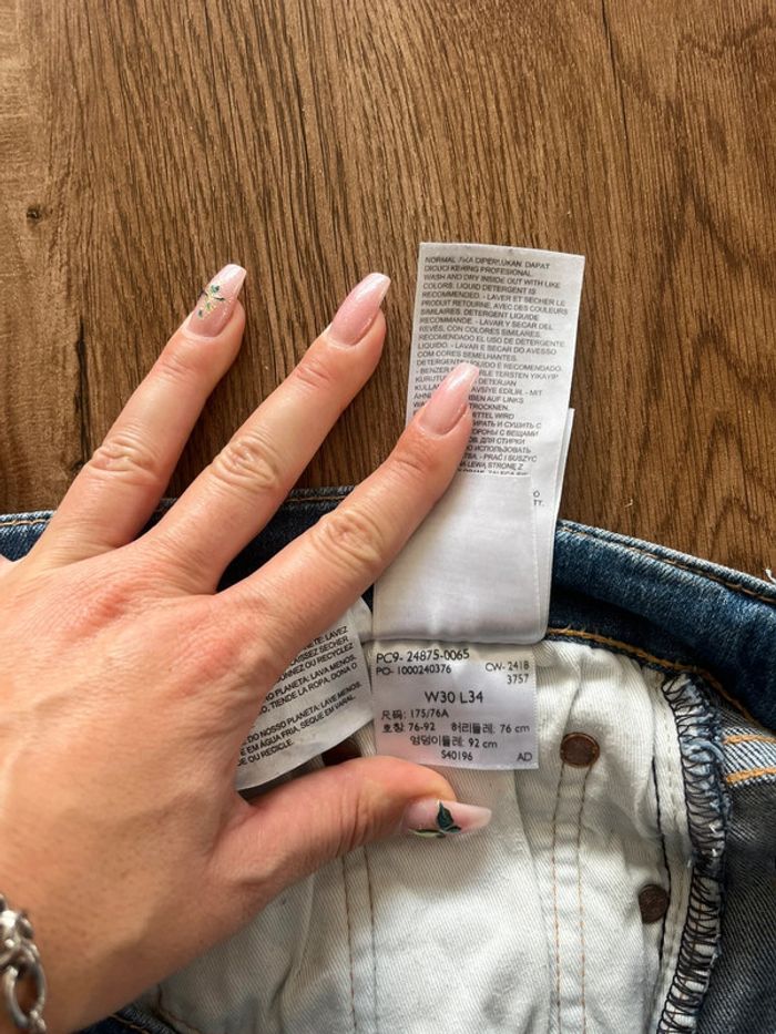 Jean/pantalon bleu délavé 519 Slim pour homme, taille : W 30 L 34 (40 taille française) - photo numéro 7