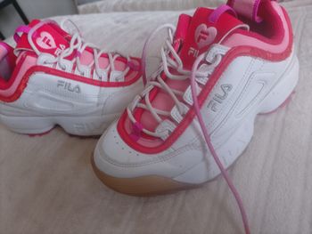 Baskets FILA Disruptor II "Heart" - Édition Cœurs - Blanc/Rose