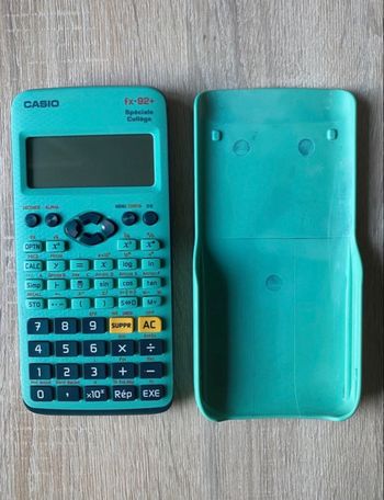 Calculatrice casio fx-92+ Spéciale Collège - Vert Menthe (comme neuve)