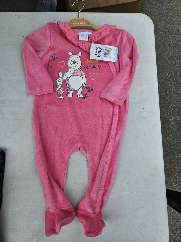 Pyjama rose winie l ourson et porcinet