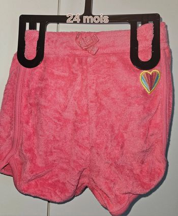 Short rose éponge – Mots d’Enfants – 24 mois – Neuf