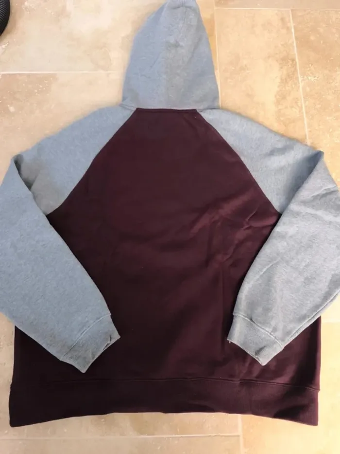 Sweat capuche bordeaux gris starter excellent état XL homme - photo numéro 14