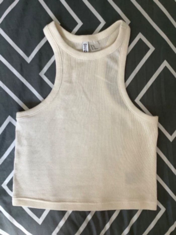 Crop top neuf H&M XS couleur crème