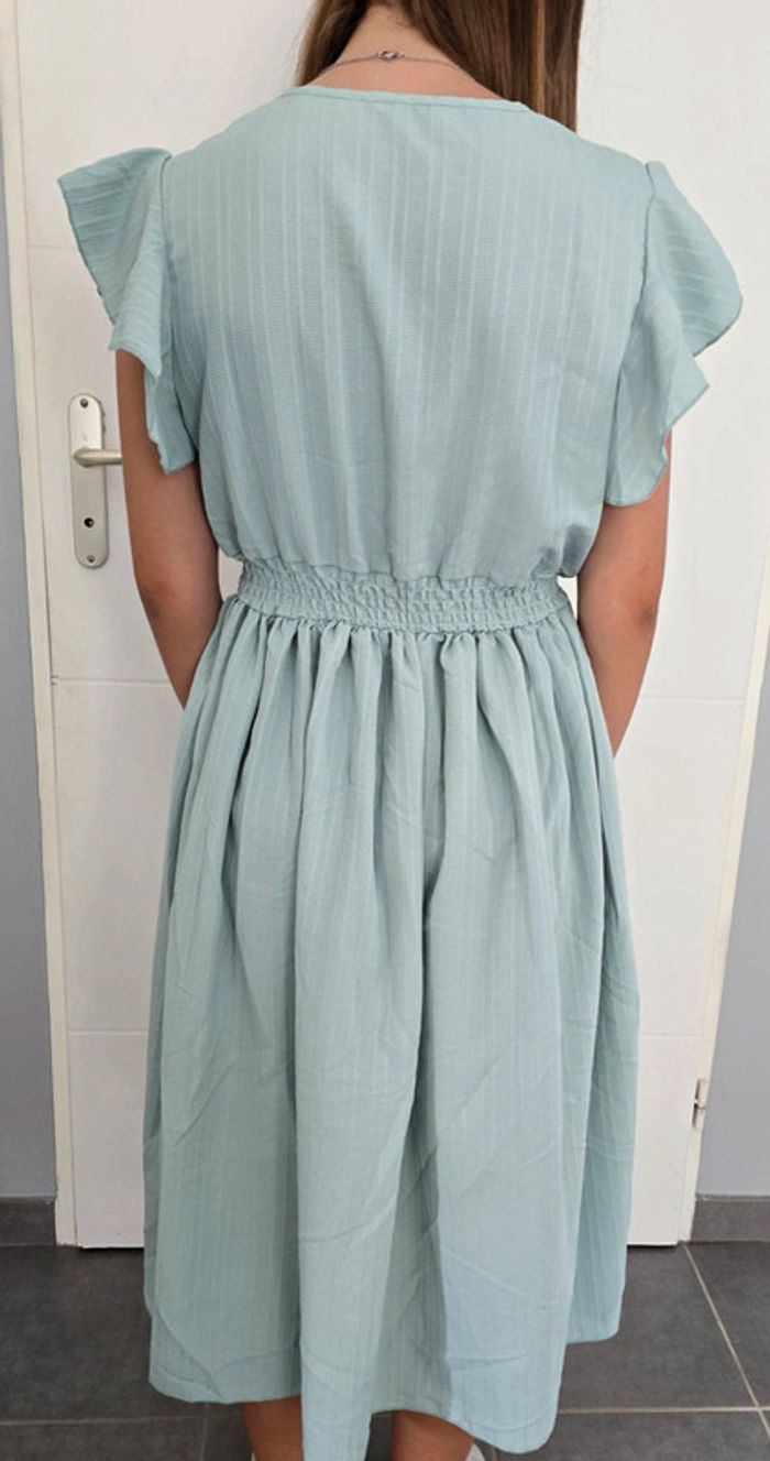 Robe longue de cérémonie turquoise - photo numéro 4