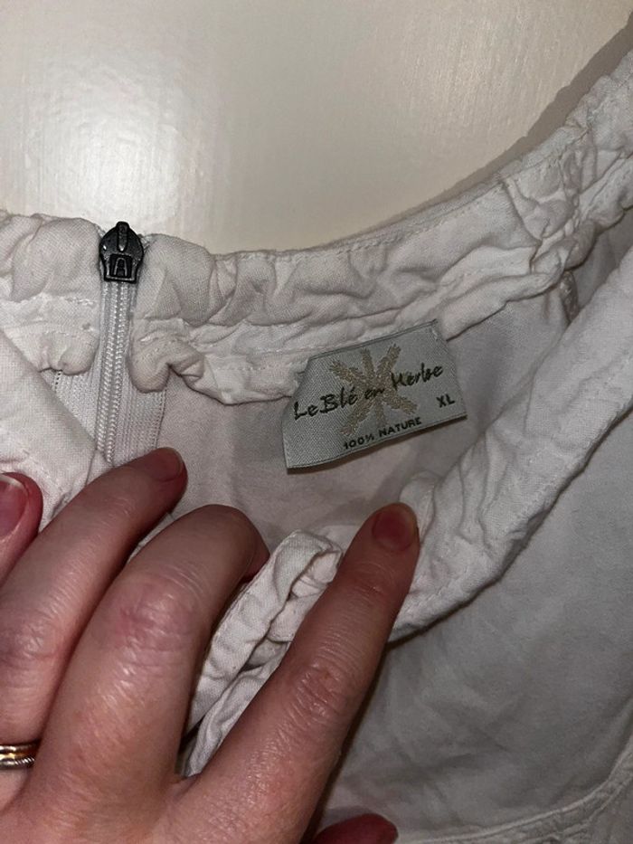 Robe courte un brin de blé taille XL écru - photo numéro 3