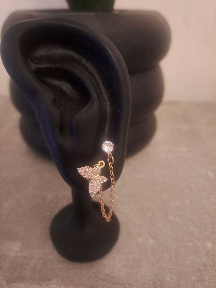 Piercing acier inoxydable strass - photo numéro 2