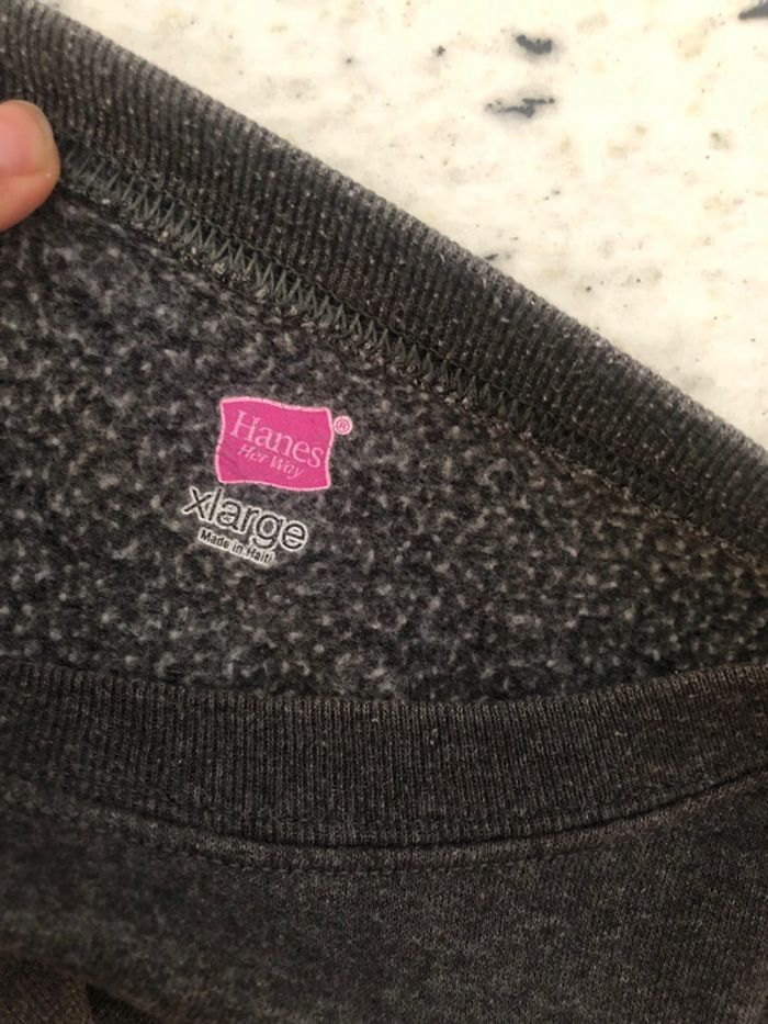 Sweat uni gris Hanes XL - photo numéro 7