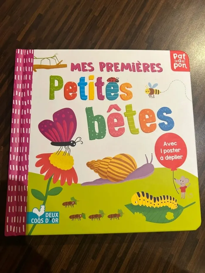 Livre Mes premières petites bêtes Patapon avec poster à déplier