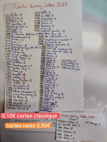 💖Cartes Disney a l'unité ou on lot💖envoie aujourd'hui ou demain🎁