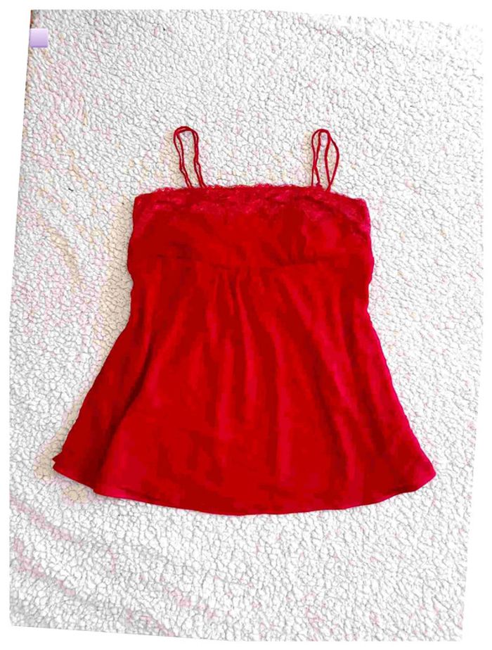 Top rouge SOIE 100% Verchant sexy mignon