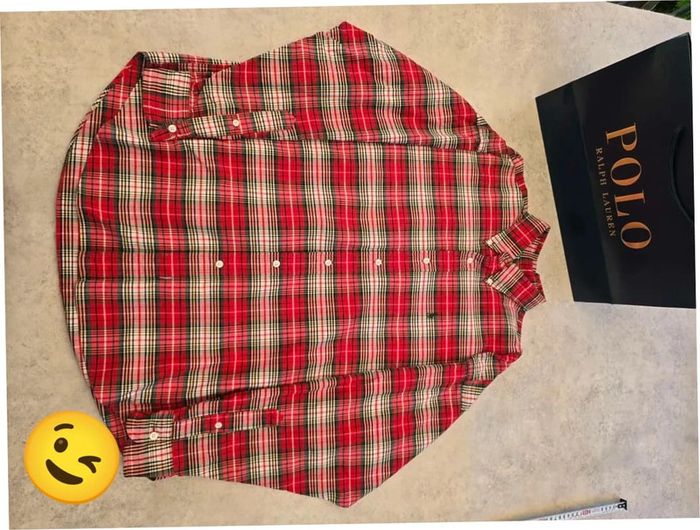 Chemise Ralph Lauren manche longue Taille XL rouge Homme Men CHE99 - photo numéro 4