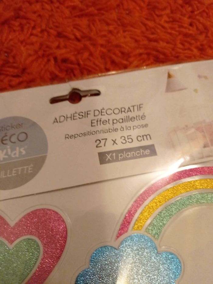 Adhésif décoratif effet pailleté "Licorne" - photo numéro 3