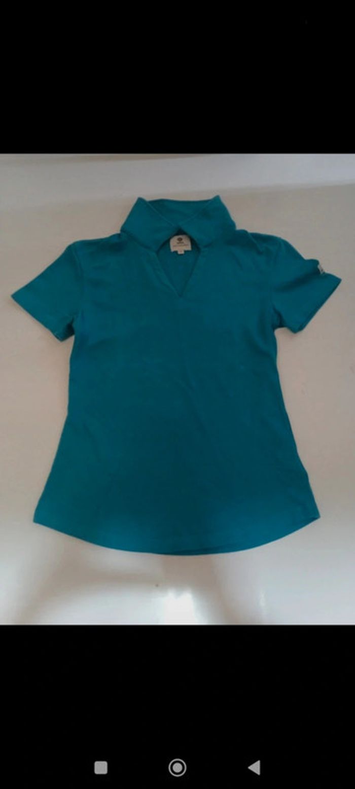 Tee shirt Polo manches courtes femme Mousqueton taille 38 col en V