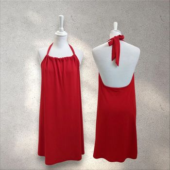 Robe rouge à nouer dos nu taille L