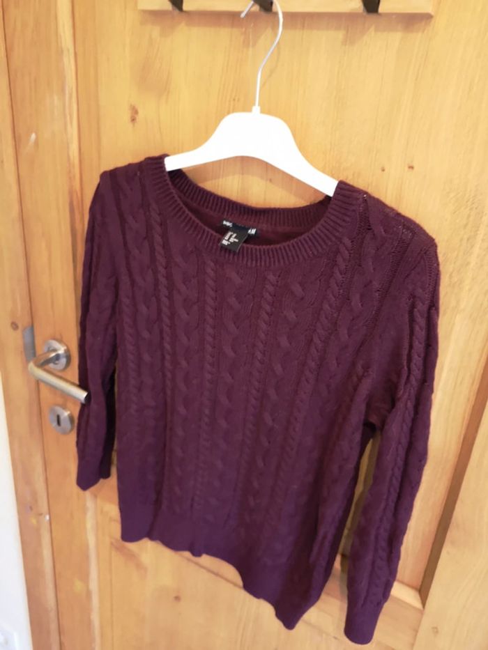 Pull court H&M en bordeaux xs - photo numéro 4