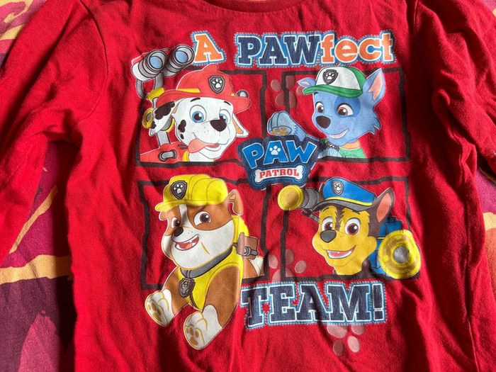Tee shirt manches longues pat patrouille rouge 3 ans - photo numéro 2