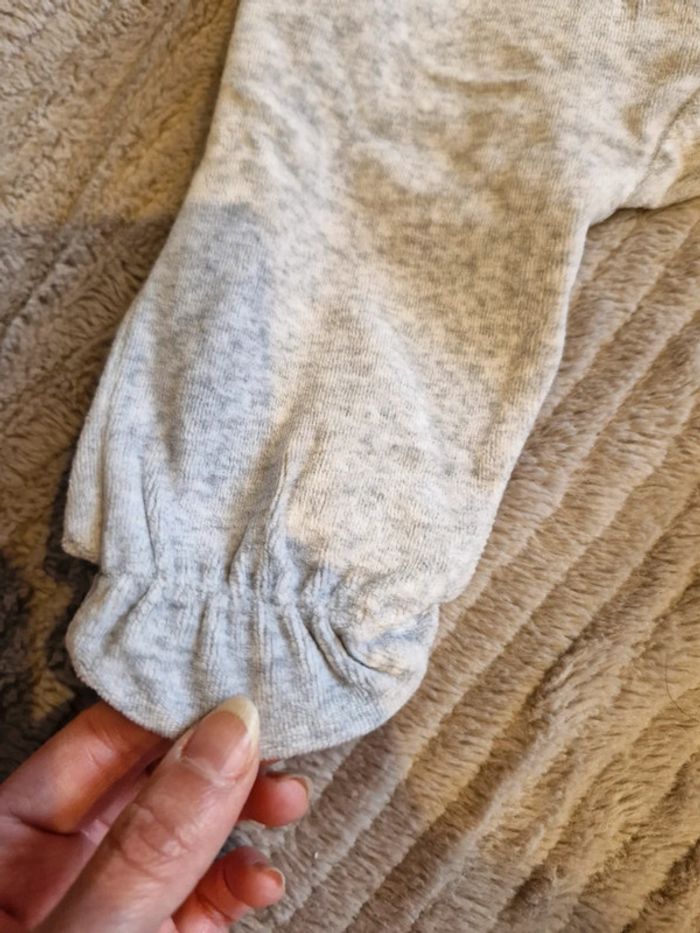 Pyjama velours 1 pièce fille Obaibi 12 mois - photo numéro 6