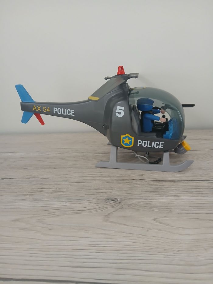 Playmobil helicoptere de police - photo numéro 2