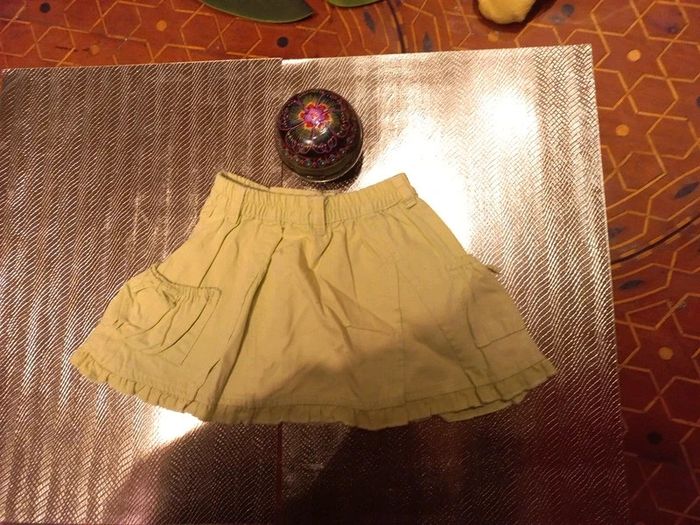 Belle jupe vert pomme en coton 12 mois - photo numéro 2