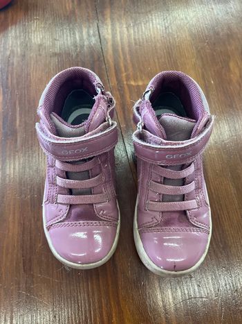 Geox 25 baskets haute rose Lila foncé cuir