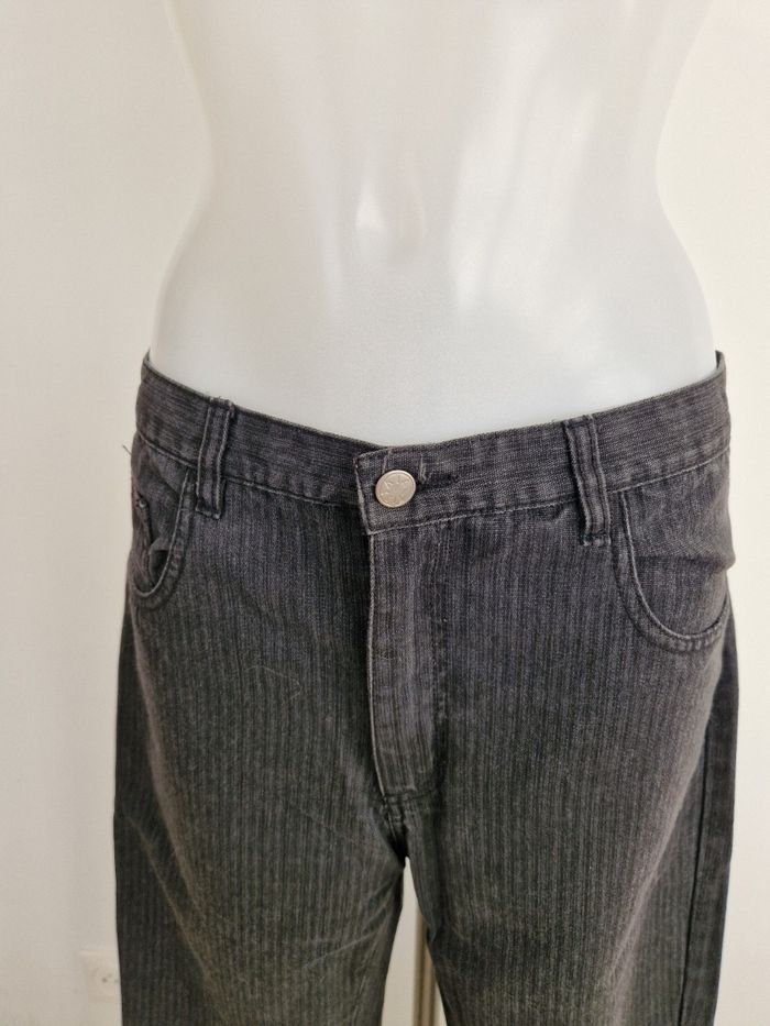 Pantalon homme noir à rayures grises Tissaia - photo numéro 8