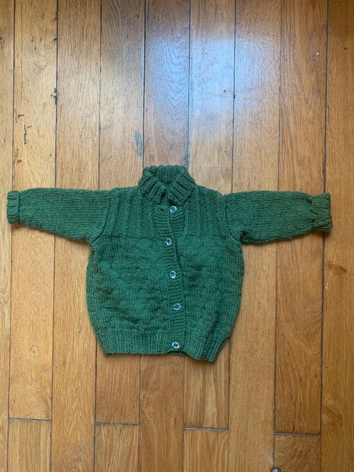 Gilet bébé fait main neuf T 9/12mois