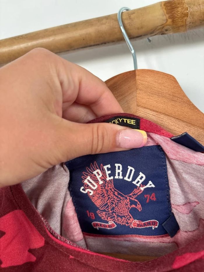 t-shirt superdry rouge taille M/38 - photo numéro 2