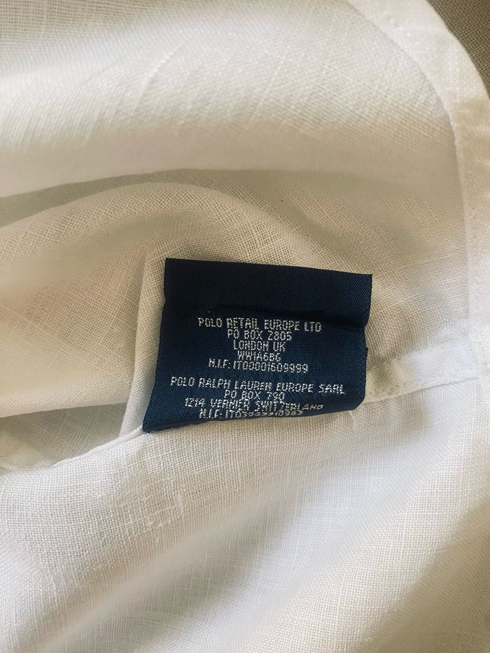 Chemise blanc lin Ralph Lauren 12/14 ans - photo numéro 4