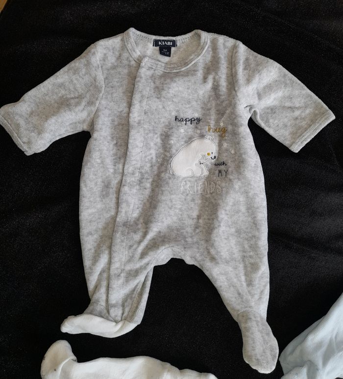 Lot 3 pyjamas velours Naissance 48-51cm Kiabi - photo numéro 3