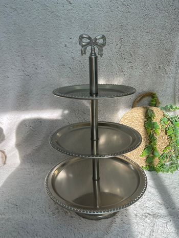 Présentoir à gâteaux3 étages  en inox - Maison du monde 