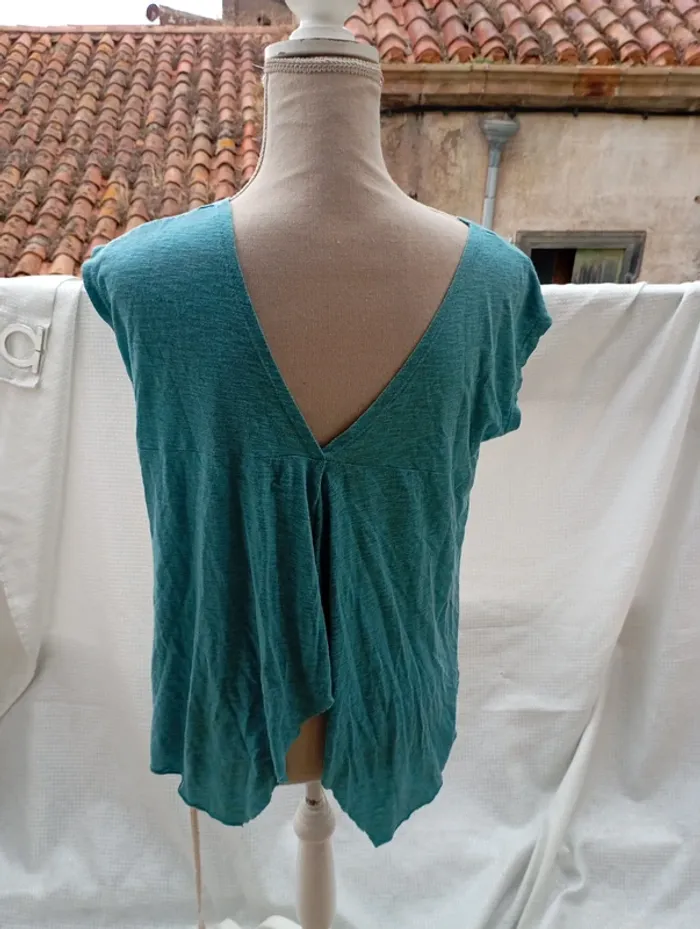 T-shirt bleu de la marque Banana Moon. Taille L. - photo numéro 2