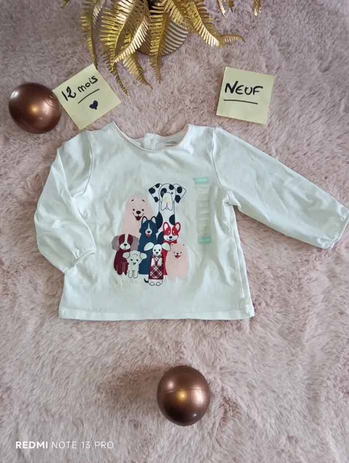 T shirt obaibi 12m chiens