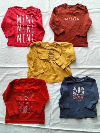 Lot de haut manches longues taille 6 mois