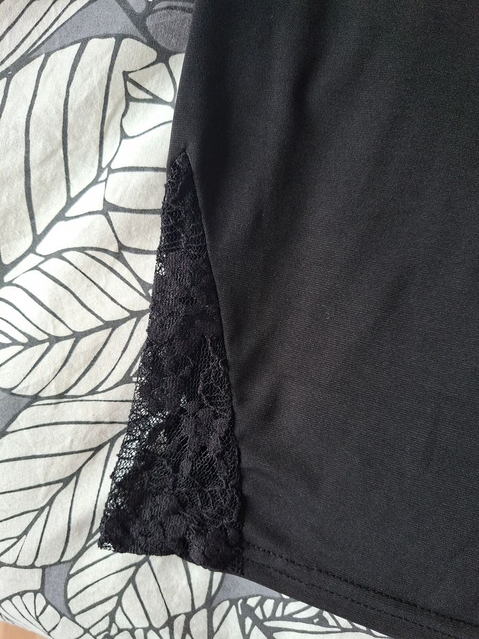 Legging noir fin avec dentelle - photo numéro 2