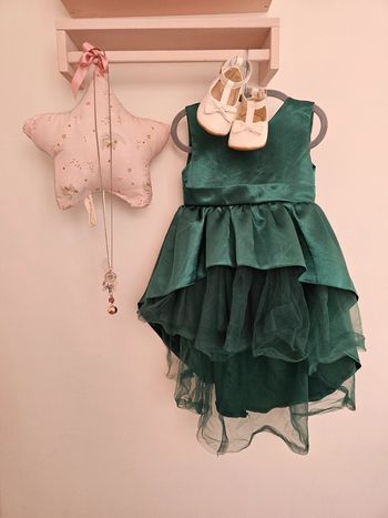 Robe cérémonie verte 12-18 mois