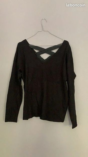 Pull ample en V croisé dans le dos Peace n’ love TXL