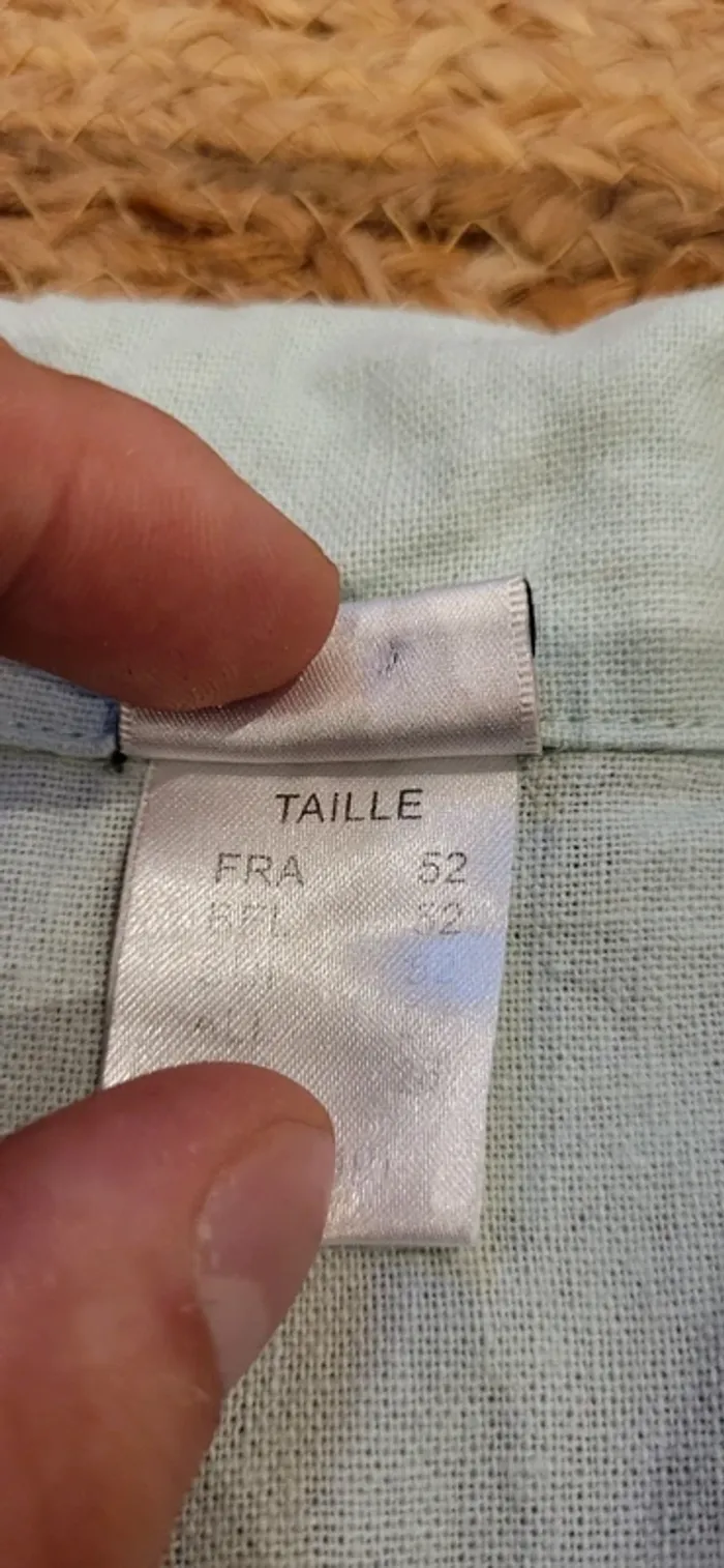 Chemise légère Damart brodée - Taille 52 - Vert pastel - Très bon état - photo numéro 7