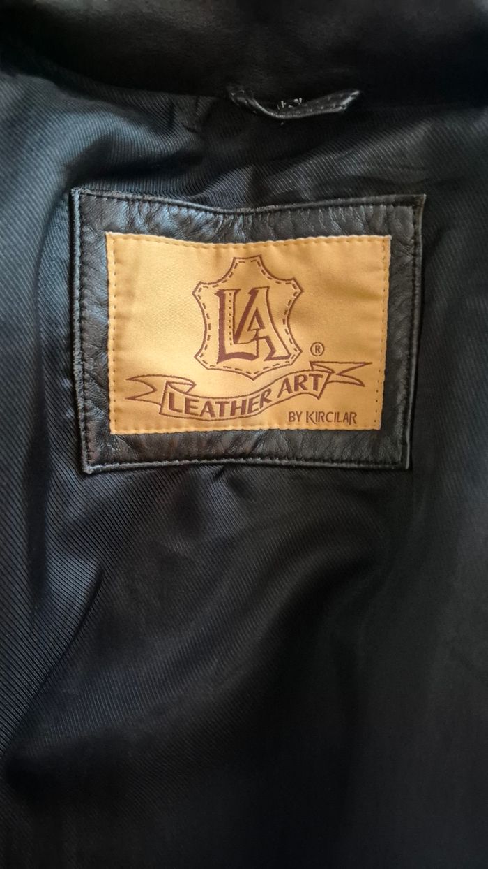 Veste en cuir marque la leather art ta - photo numéro 6