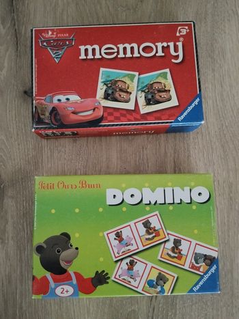 Lot jeux société memory et domino