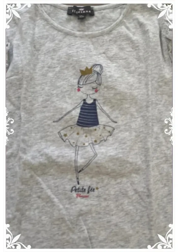 T-shirt gross taille 10 ans enfant fille Floriane - photo numéro 3