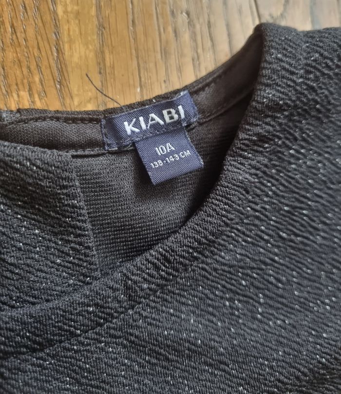 robe kiabi hiver fille noir pailleté taille 10 ans - photo numéro 3