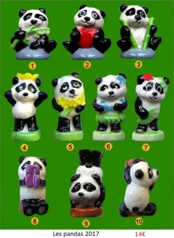 Fève série les pandas 2017
