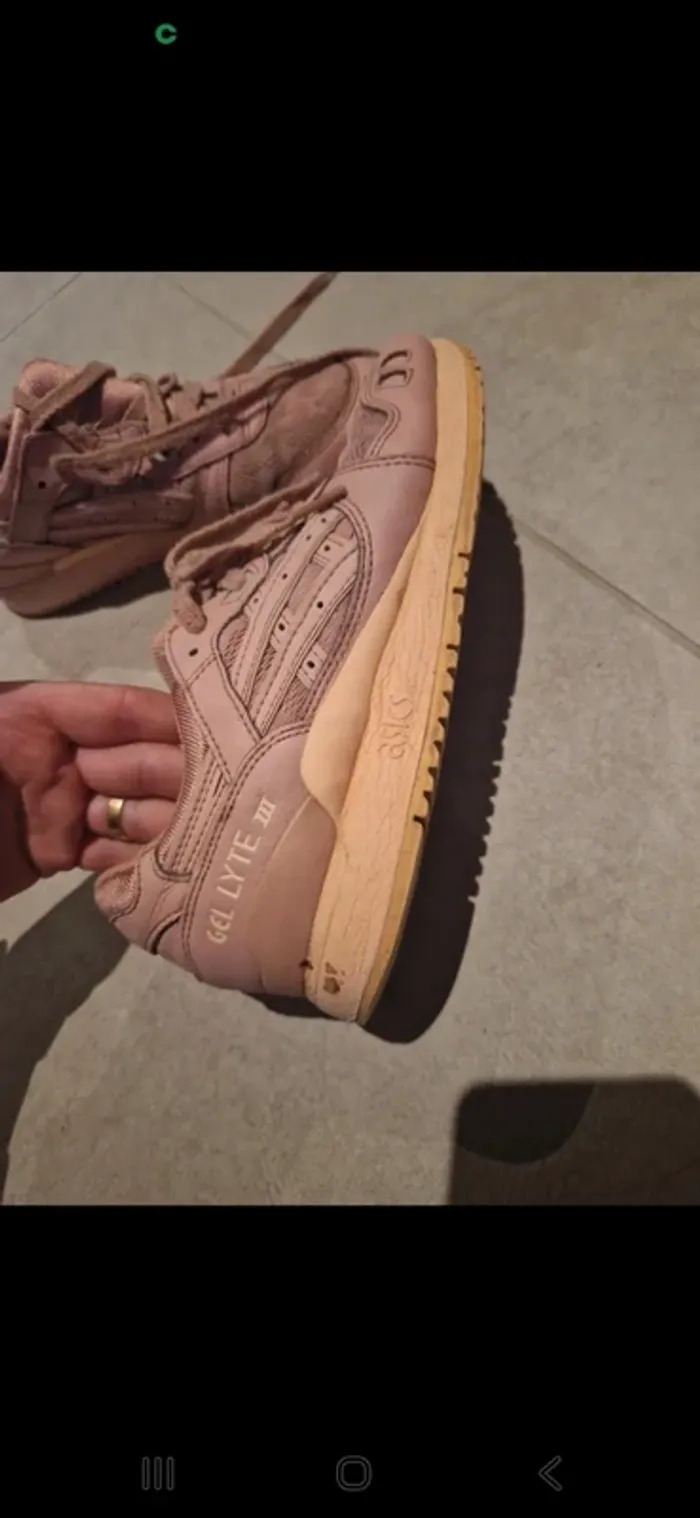 Basket asics gel lyte III rose taille 38 - photo numéro 3